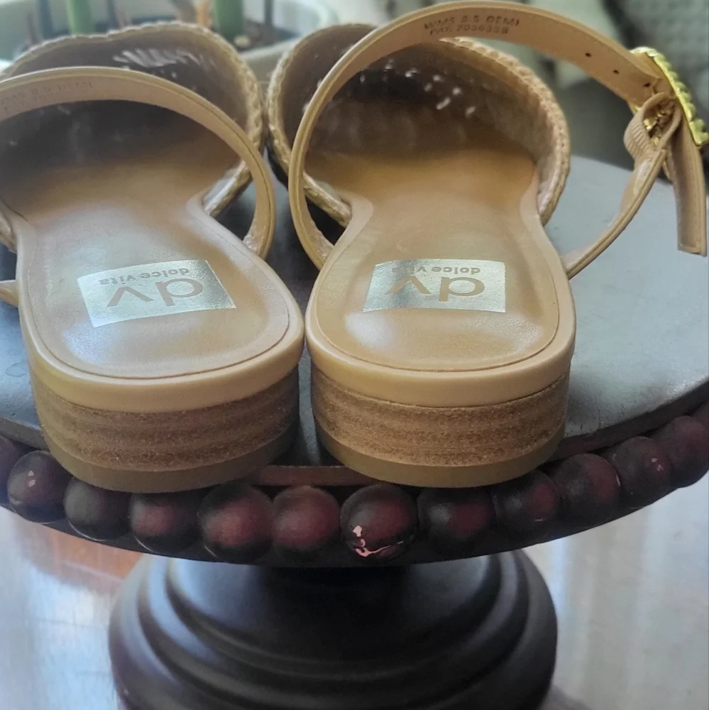 Dolce Vita Tan Espadrille Shoes with Woven Design - Picture 4 of 9